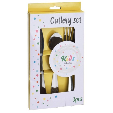 SZTUĆCE DLA DZIECI DZIECKA WIDELEC NÓŻ ŁYŻECZKA 3-ELE STALOWE MOTYL KIDS COLLECTION 139184-M