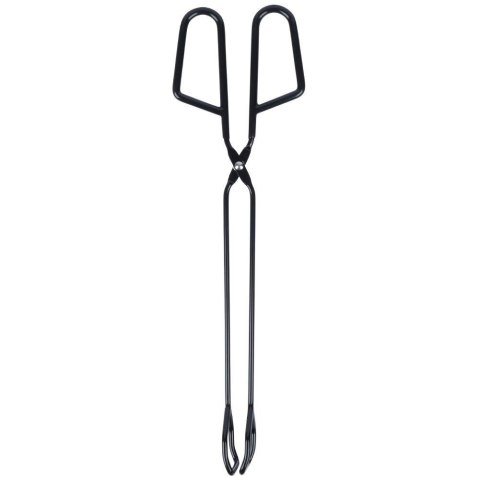 Szczypce grillowe kuchenne do grilla na grill metalowe czarne 31.5cm BBQ 489164