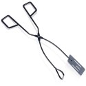 Szczypce grillowe kuchenne do grilla na grill metalowe czarne 41.5cm BBQ 489165