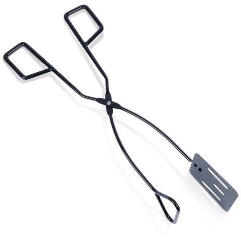 Szczypce grillowe kuchenne do grilla na grill metalowe czarne 41.5cm BBQ 489165