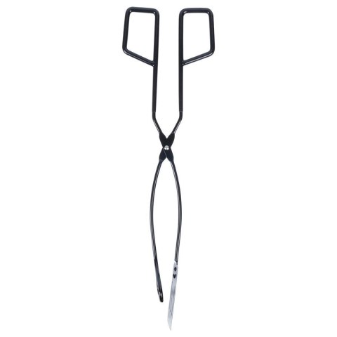 Szczypce grillowe kuchenne do grilla na grill metalowe czarne 41.5cm BBQ 489165