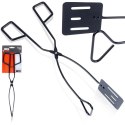 Szczypce grillowe kuchenne do grilla na grill metalowe czarne 41.5cm BBQ 489165