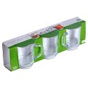 Szklanki do kawy herbaty z uchem 230ml 3 sztuki zestaw szklanek komplet EXCELLENT HOUSEWARE 139421