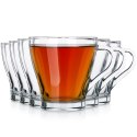 Szklanki do kawy herbaty z uchem 250ml 6 szt zestaw szklanek komplet VILDE 139613