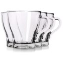 Szklanki do kawy herbaty z uchem 280ml 4 sztuki zestaw szklanek komplet EXCELLENT HOUSEWARE 139424