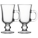 Szklanki do kawy latte na nóżce z uchem 230ml 2 szt komplet szklanek ORION 129465