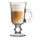 Szklanki do kawy latte na nóżce z uchem 230ml 2 szt komplet szklanek ORION 129465
