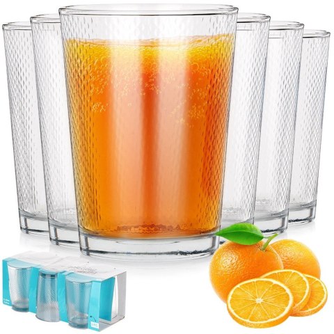 Szklanki do napojów wysokie 425ml 6 sztuk zestaw szklanek komplet EXCELLENT HOUSEWARE 139778