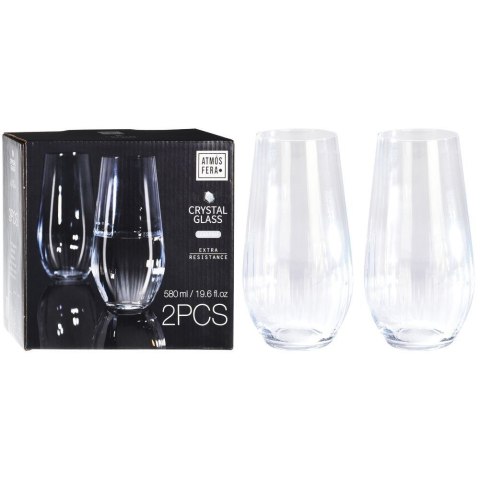 Szklanki do napojów zimnych wysokie 580ml 2 szt zestaw szklanek ATMÓS FERA 139012