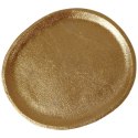 Taca dekoracyjna aluminiowa złota owalna 21.5cm VILDE 139223