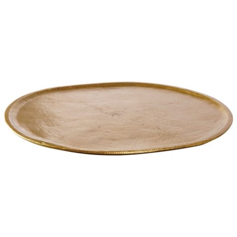 Taca dekoracyjna aluminiowa złota owalna 30cm VILDE 139224