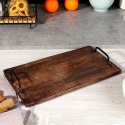 Taca do serwowania przekąsek drewniana z uchwytami 40.5x21.5cm VILDE 259023