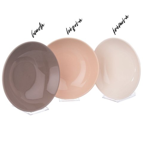 Talerz obiadowy głęboki ceramiczny brązowy ALFA 20.5cm 850ml ORION 128434