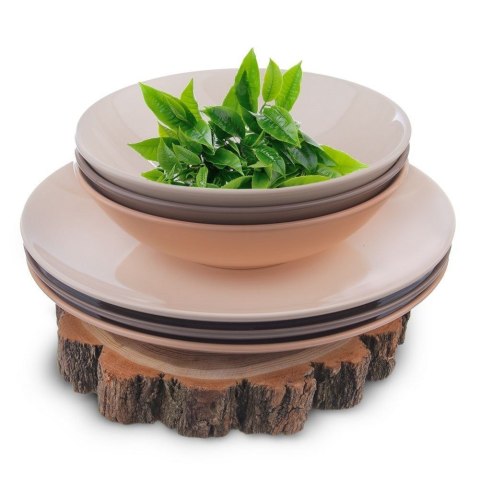Talerz obiadowy głęboki ceramiczny brązowy ALFA 20.5cm 850ml ORION 128434