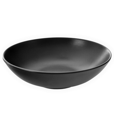 Talerz obiadowy głęboki ceramiczny czarny ALFA 20.5cm 900ml ORION 128467