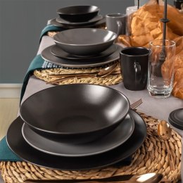 Talerz obiadowy głęboki ceramiczny czarny ALFA 20.5cm 900ml ORION 128467
