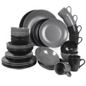 Talerz obiadowy głęboki ceramiczny czarny ALFA 20.5cm 900ml ORION 128467