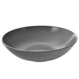 Talerz obiadowy głęboki ceramiczny szary ALFA 20.5cm 900ml ORION 128466