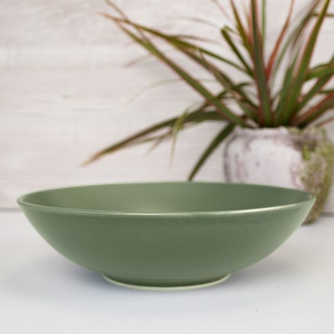 Talerz obiadowy głęboki ceramiczny zielony ALFA 20.5cm 900ml ORION 128479