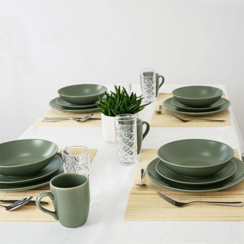 Talerz obiadowy głęboki ceramiczny zielony ALFA 20.5cm 900ml ORION 128479