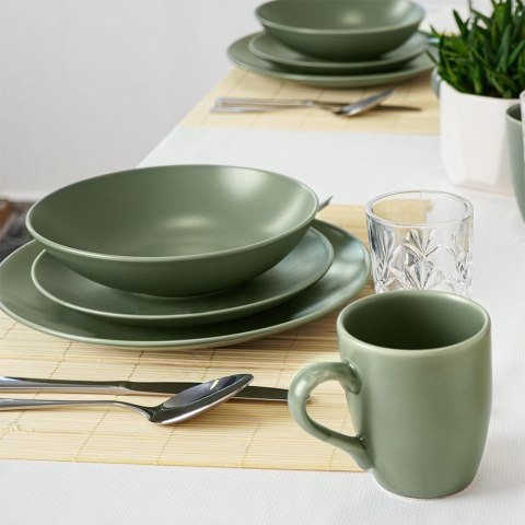 Talerz obiadowy głęboki ceramiczny zielony ALFA 20.5cm 900ml ORION 128479