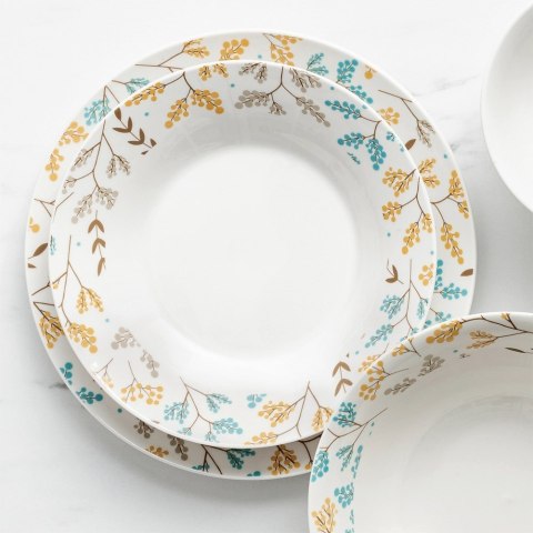 Talerz obiadowy głęboki porcelanowy LYDIA 22.5cm 700ml NAVA 10-099-343