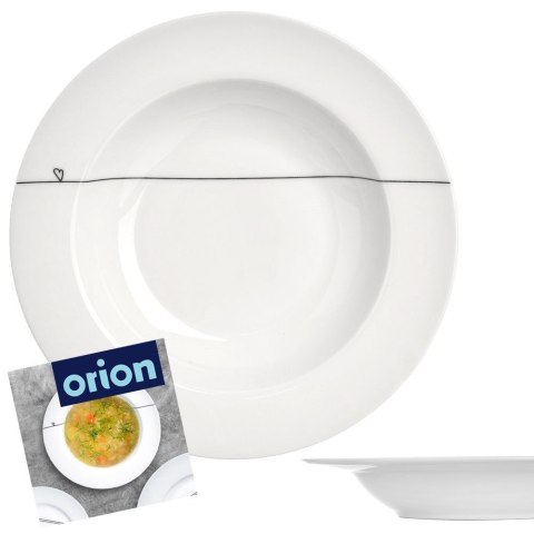 Talerz obiadowy głęboki porcelanowy biały SERCE 22cm 250ml ORION 128474