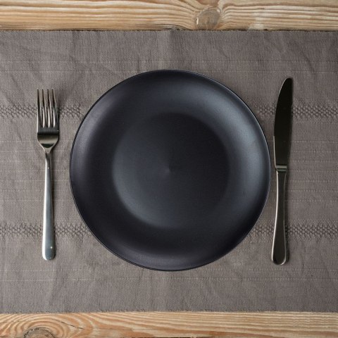 Talerz obiadowy płytki ceramiczny czarny SOHO 26.5cm NAVA 10-141-050
