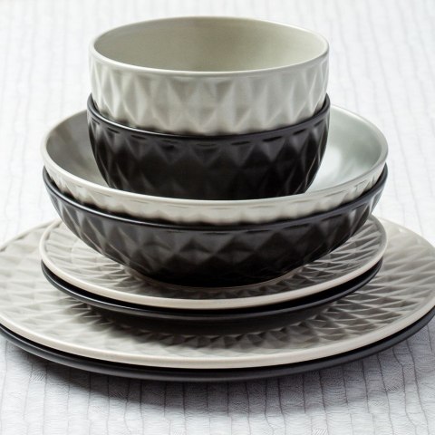 Talerz obiadowy płytki ceramiczny szary SOHO 27cm NAVA 10-141-130