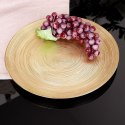 Talerz obiadowy płytki szklany złoty 28cm VILDE 139266