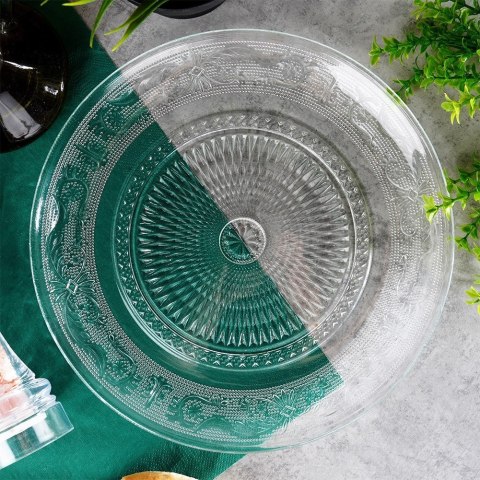 Talerz obiadowy szklany patera 25cm VILDE 139652