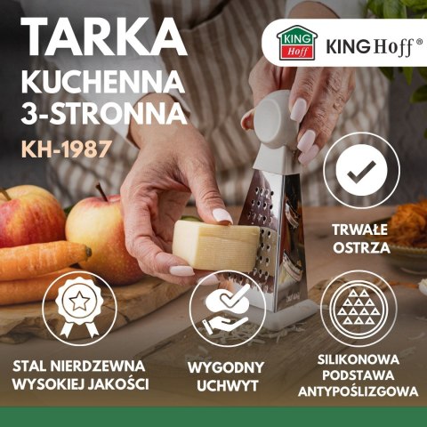 Tarka do warzyw, 3-stronna, stal nierdzewna, KINGHOFF KH-1987