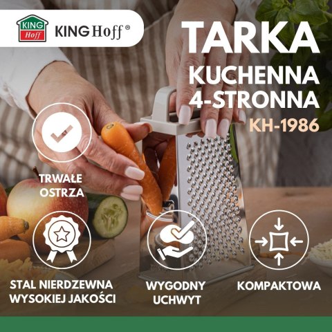 Tarka do warzyw, 4-stronna, stal nierdzewna, KINGHOFF KH-1986