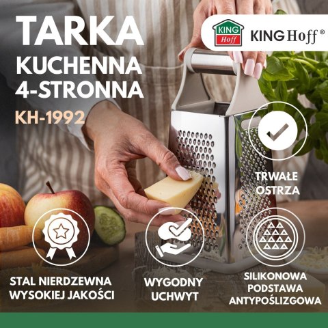 Tarka do warzyw, 4-stronna, stal nierdzewna, KINGHOFF KH-1992