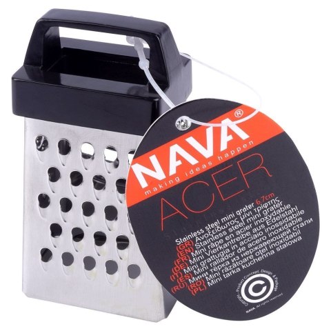 TARKA KUCHENNA MAŁA DO CZOSNKU IMBIRU SERA STALOWA 4-STRONNA ACER 7CM NAVA 10-135-070