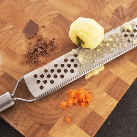 TARKA KUCHENNA PŁASKA DO WARZYW SERA ZIEMNIAKÓW OWOCÓW ZE STALI 38CM ORION 144809