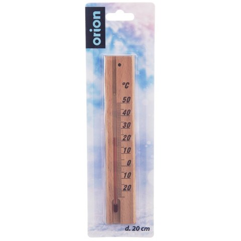Termometr uniwersalny drewniany z drewna zewnętrzny wewnętrzny 20cm ORION 830226
