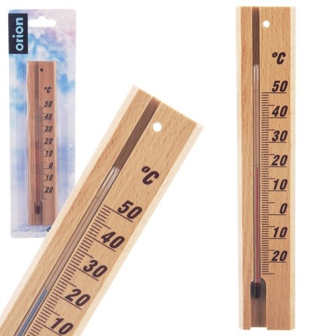 Termometr uniwersalny drewniany z drewna zewnętrzny wewnętrzny 20cm ORION 830226