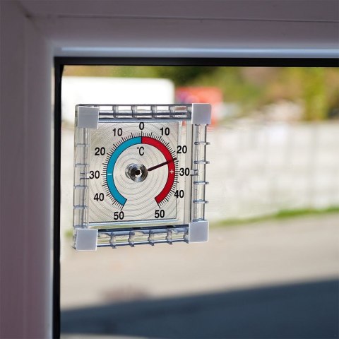 Termometr zewnętrzny okienny na okno samoprzylepny bimetaliczny HIT 569540