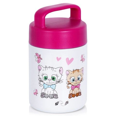 Termos obiadowy stalowy na obiad dla dzieci KOTEK 450 ml ORION 128506