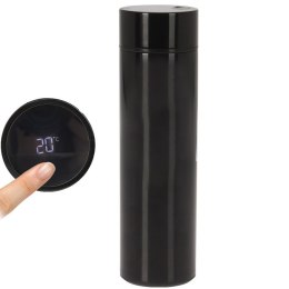 Termos z termometrem inteligentny stalowy czarny 450 ml ORION 128502