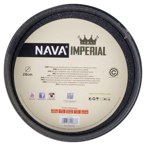 TORTOWNICA ROZPINANA GRANITOWA OKRĄGŁA 28CM IMPERIAL NAVA 10-239-030