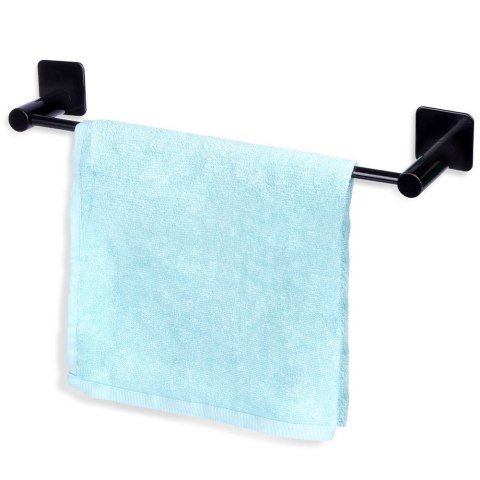 Wieszak na ręczniki łazienkowe uchwyt do wieszania stalowy czarny 42cm BATHROOM SOLUTIONS 569655