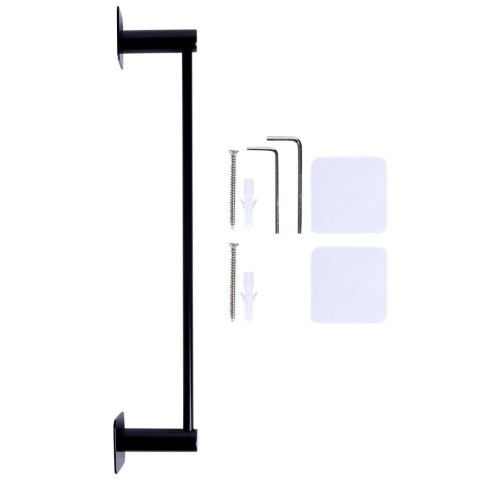 Wieszak na ręczniki łazienkowe uchwyt do wieszania stalowy czarny 42cm BATHROOM SOLUTIONS 569655