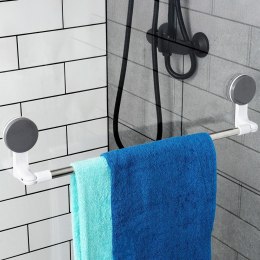 Wieszak na ręczniki łazienkowe uchwyt do wieszania stalowy na przyssawki BATHROOM SOLUTIONS 567044