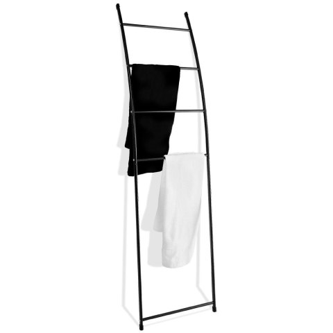 Wieszak stojak na ręczniki łazienkowe stojący uchwyt metalowy czarny 150cm BATHROOM SOLUTIONS 569595