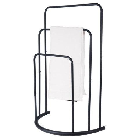 Wieszak stojak na ręczniki łazienkowe stojący uchwyt metalowy czarny BATHROOM SOLUTIONS 530849
