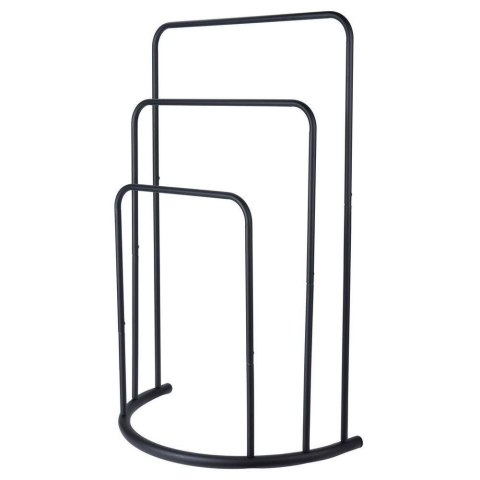 Wieszak stojak na ręczniki łazienkowe stojący uchwyt metalowy czarny BATHROOM SOLUTIONS 530849