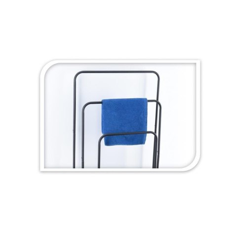 Wieszak stojak na ręczniki łazienkowe stojący uchwyt metalowy czarny BATHROOM SOLUTIONS 530849