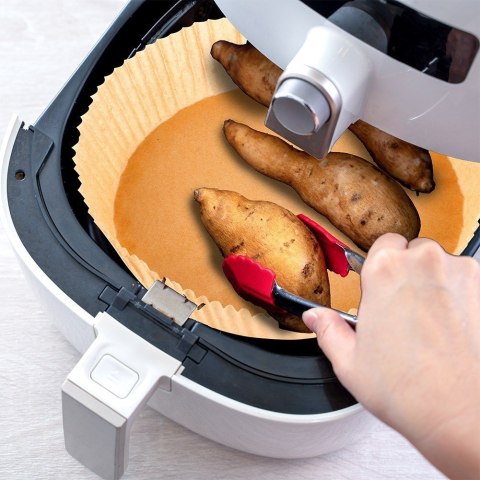 WKŁAD DO FRYTKOWNICY BEZTŁUSZCZOWEJ AIR FRYER PAPIEROWY 16CM 50 SZTUK MONDEX 279915